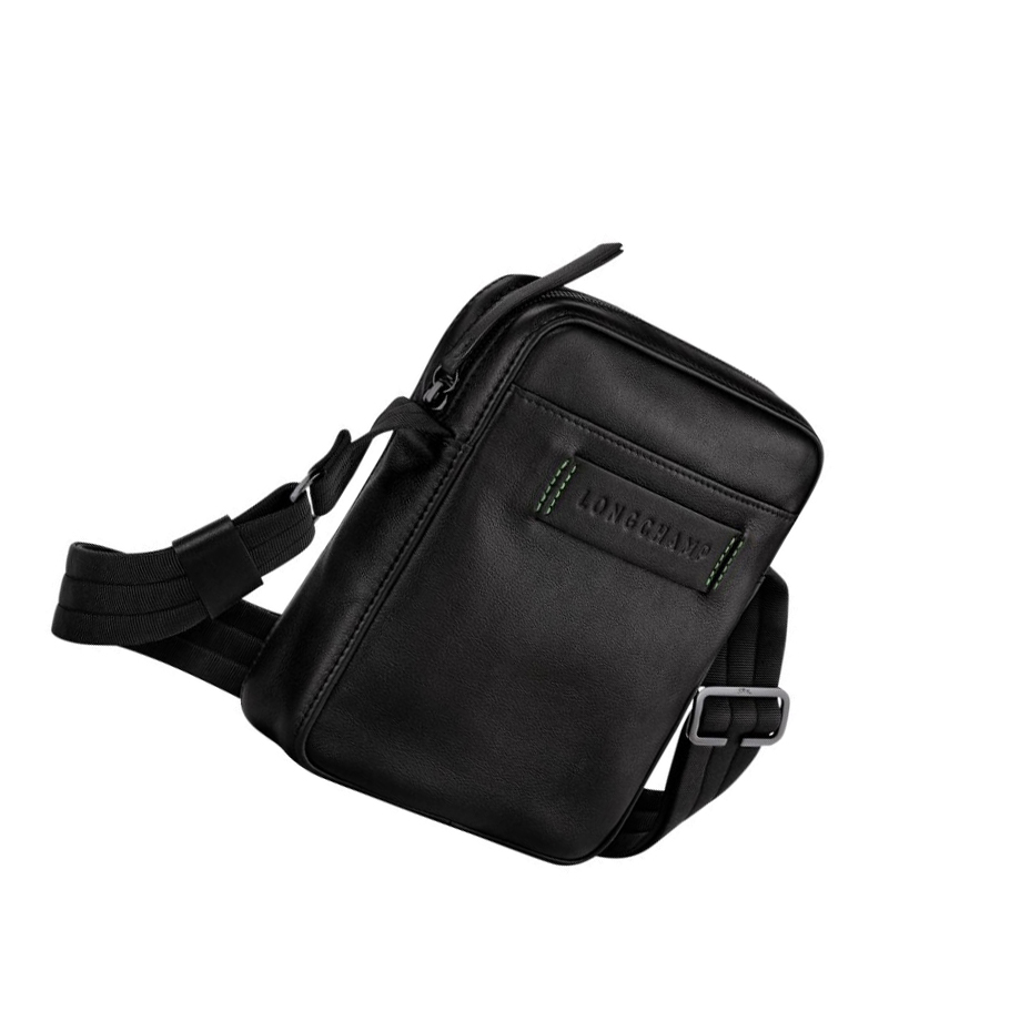 Férfi Longchamp 3D Ultra Black S Crossbody Táska Fekete | HU-BYO0621