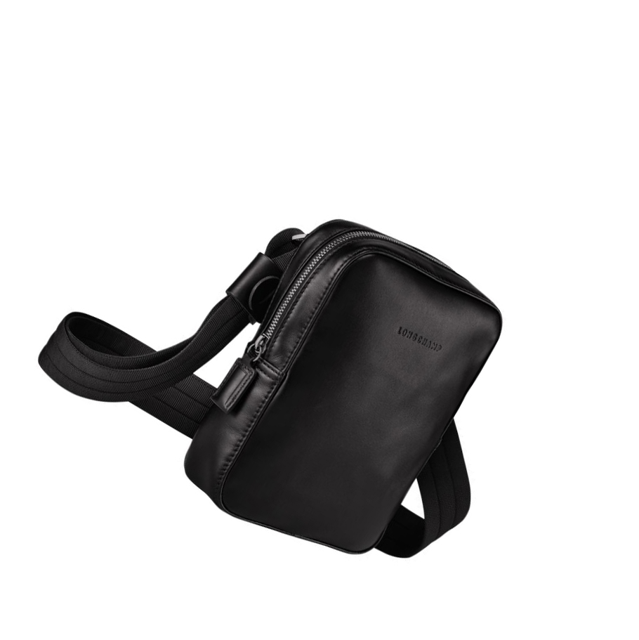 Férfi Longchamp Baxi S Crossbody Táska Fekete | HU-QYM3960