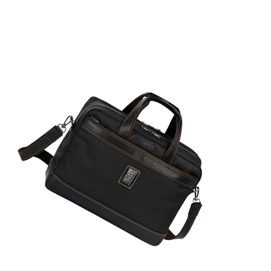 Férfi Longchamp Boxford L Aktatáska Fekete | HU-VQJ2697