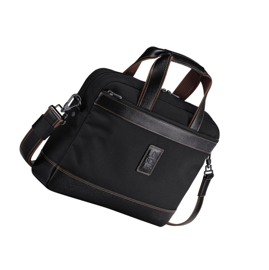 Férfi Longchamp Boxford S Aktatáska Fekete | HU-BFQ5249