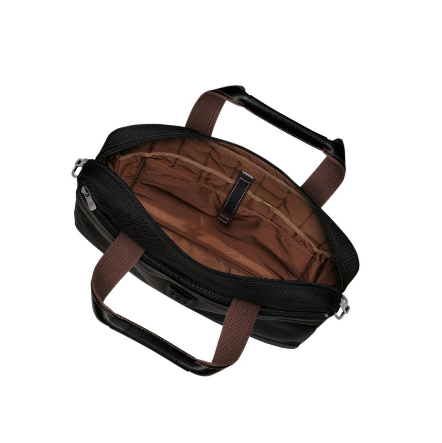 Férfi Longchamp Boxford S Aktatáska Fekete | HU-BFQ5249