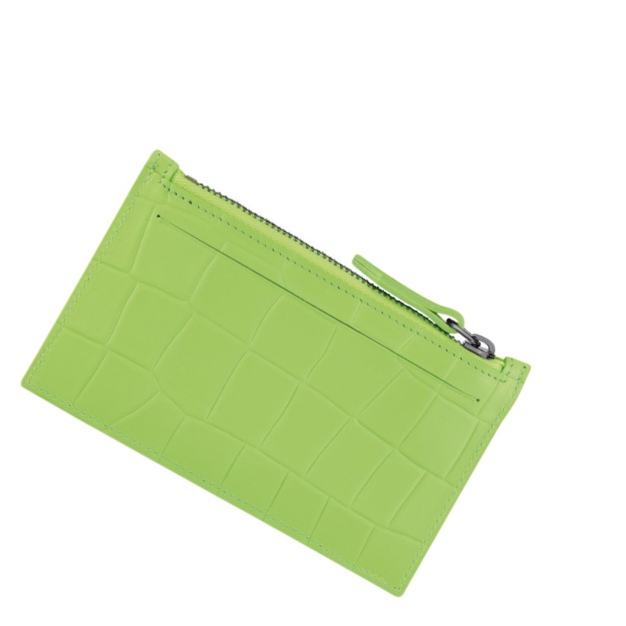 Férfi Longchamp Croco Block Érme Pénztárca Zöld | HU-TDP9876