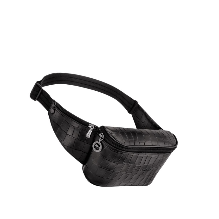 Férfi Longchamp Croco Block Övtáska Fekete | HU-FKW1896