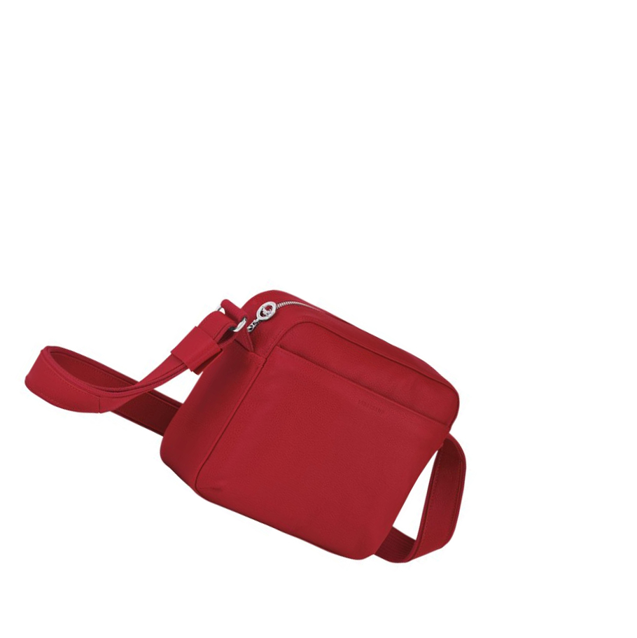 Férfi Longchamp Le Foulonné Crossbody Táska Piros | HU-FGD5271