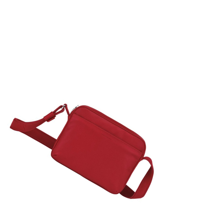 Férfi Longchamp Le Foulonné Crossbody Táska Piros | HU-FGD5271