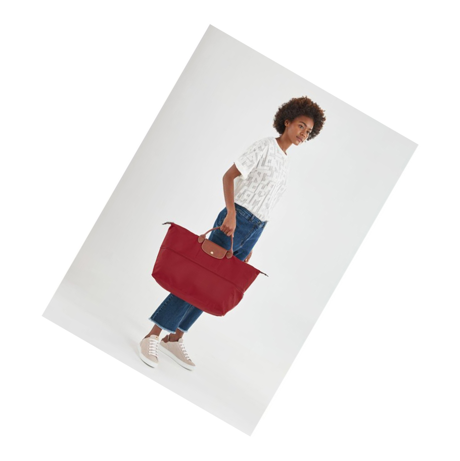 Férfi Longchamp Le Pliage Utazótáskák Piros | HU-WRA7153