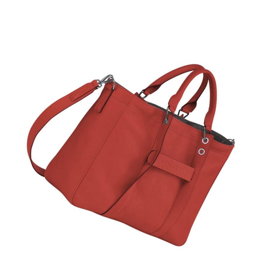 Női Longchamp 3D M Kézitáska Piros | HU-TEA3471