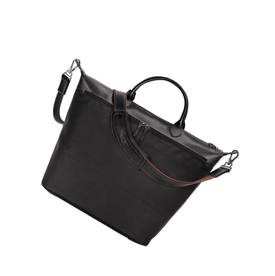 Női Longchamp Boxford Utazótáskák Fekete | HU-BYN2467
