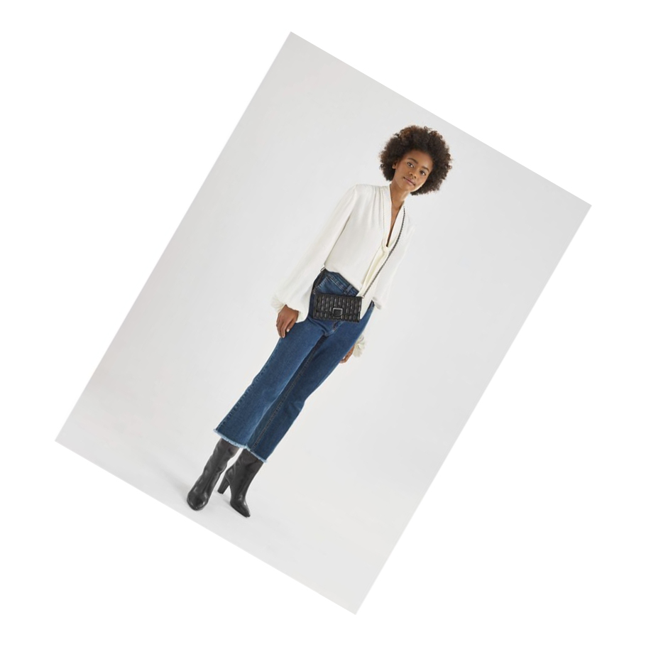 Női Longchamp Brioche Pénztárca Fekete | HU-MOX4231