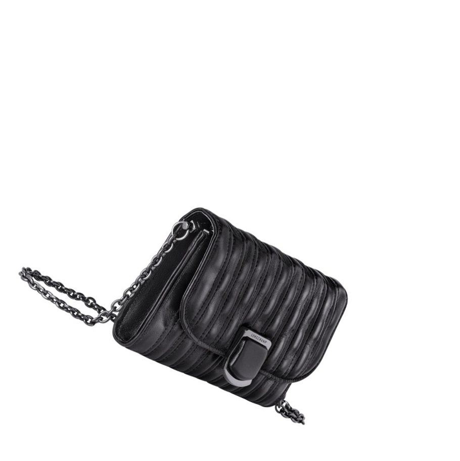 Női Longchamp Brioche Pénztárca Fekete | HU-MOX4231