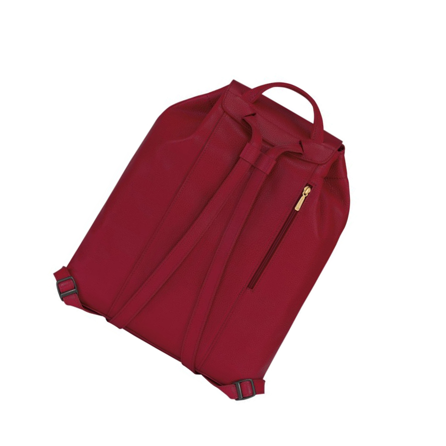 Női Longchamp Le Foulonné Hátizsák Piros | HU-QHS3567
