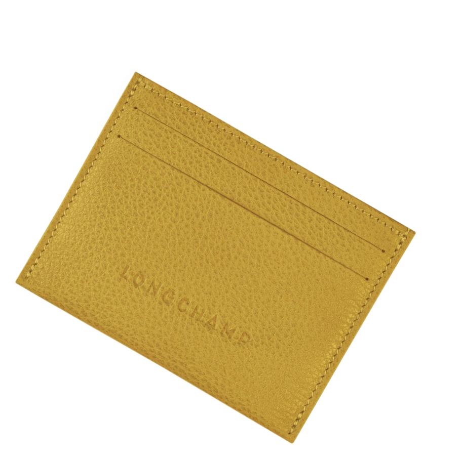 Női Longchamp Le Foulonné Kártyatartó Sárga | HU-WJL6875