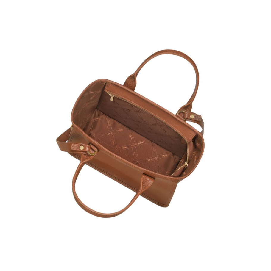 Női Longchamp Le Foulonné Kézitáska Barna | HU-ZSU2410
