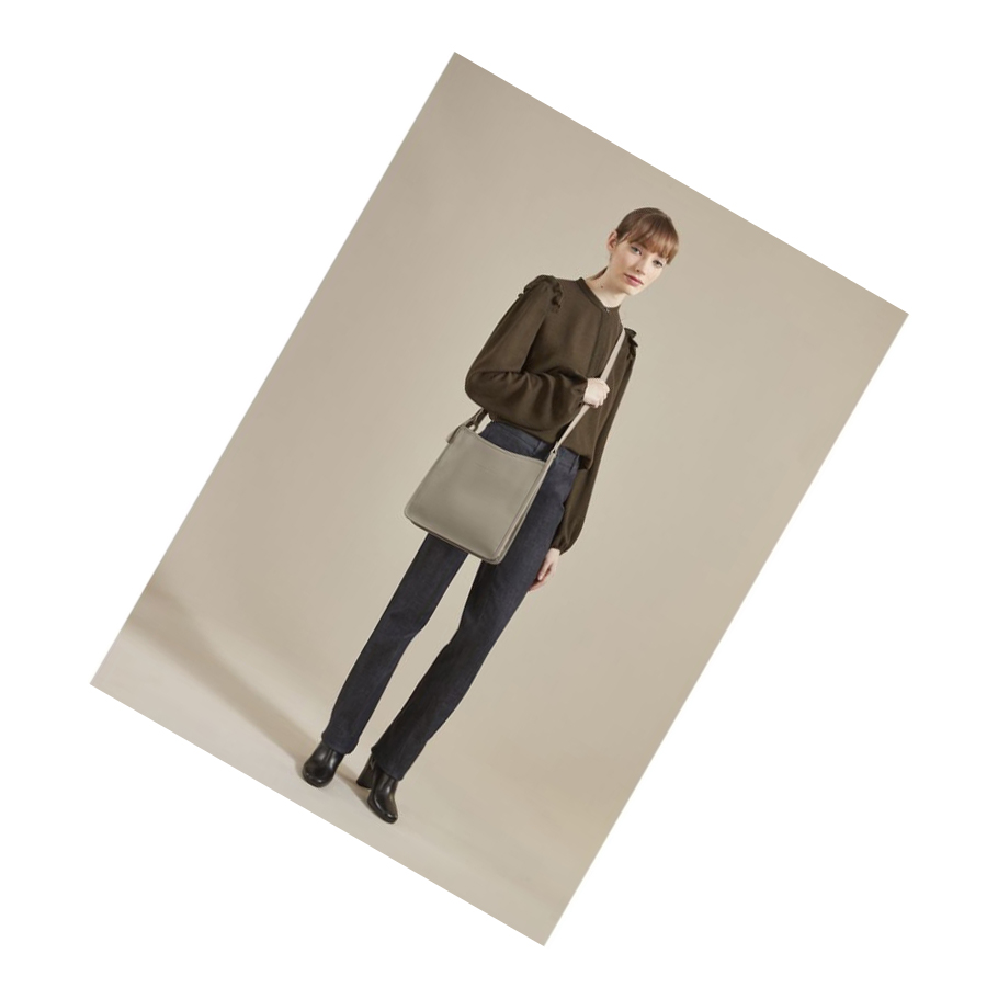 Női Longchamp Le Foulonné L Crossbody Táska Szürke | HU-ADM7392