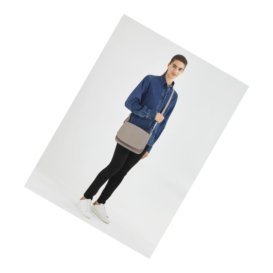 Női Longchamp Le Foulonné L Crossbody Táska Szürke | HU-VXG8935