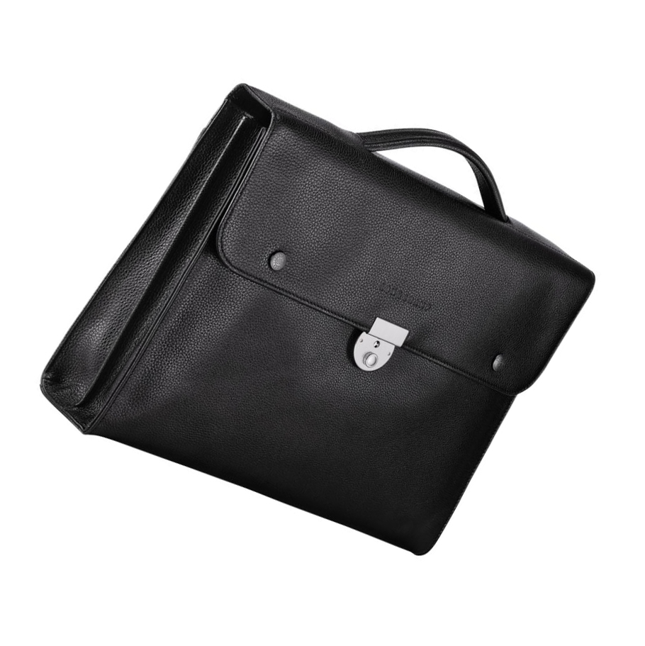 Női Longchamp Le Foulonné M Aktatáska Fekete | HU-ZPH1672