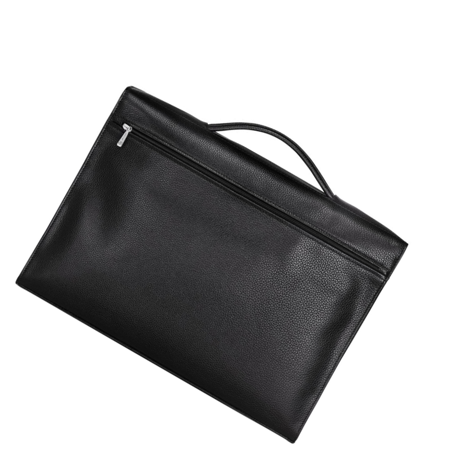 Női Longchamp Le Foulonné M Aktatáska Fekete | HU-ZPH1672