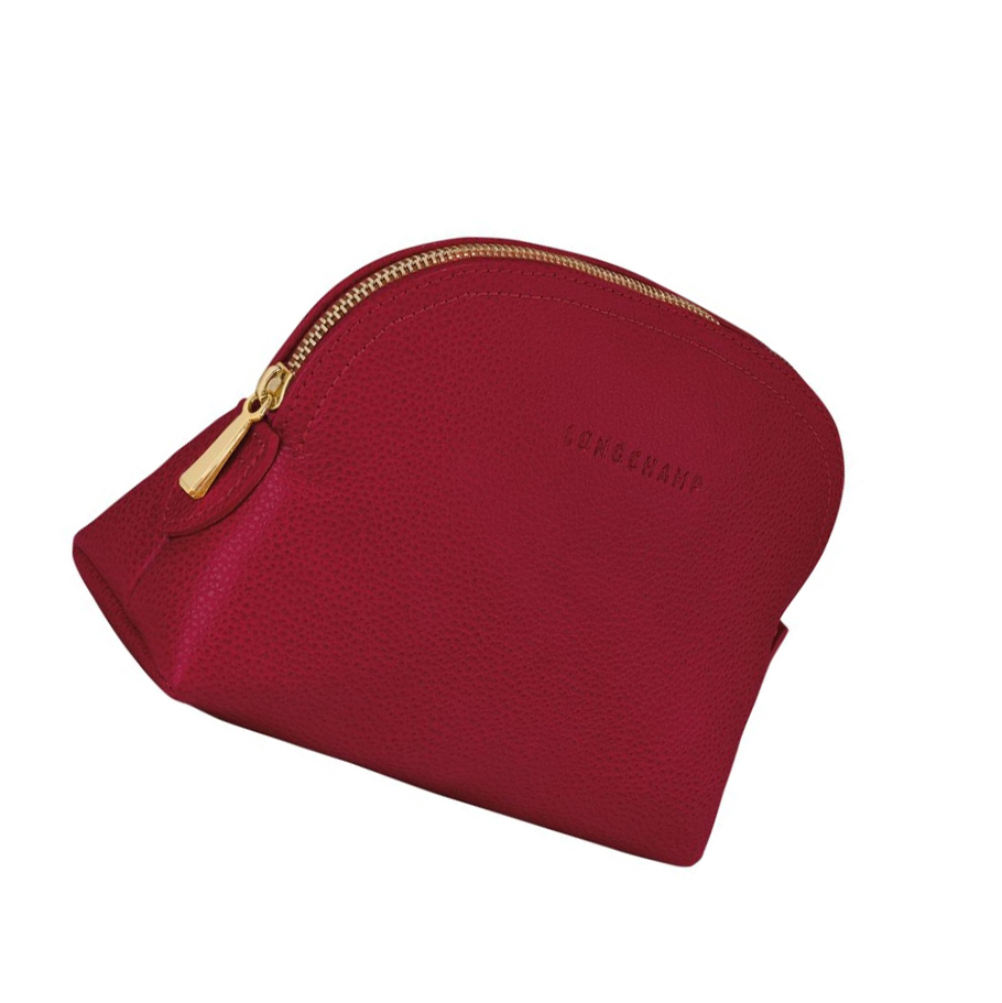 Női Longchamp Le Foulonné Pouches Piros | HU-KZI6794
