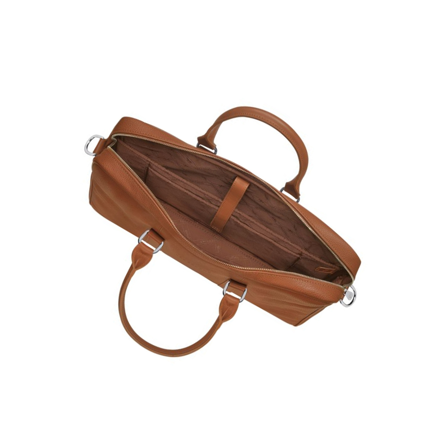 Női Longchamp Le Foulonné S Aktatáska Barna | HU-HCG0683