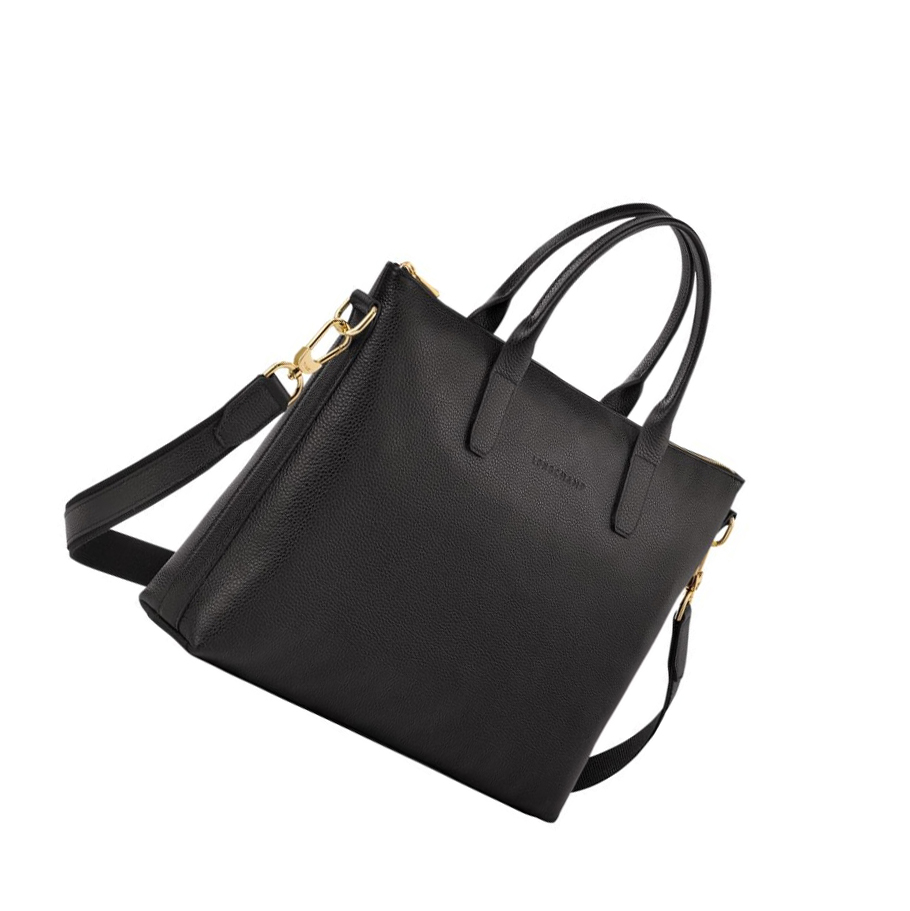 Női Longchamp Le Foulonné S Aktatáska Fekete | HU-HVO3894