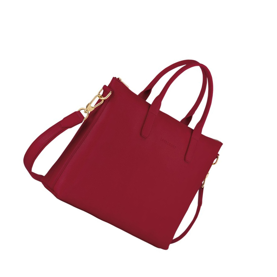 Női Longchamp Le Foulonné S Aktatáska Piros | HU-WYT9681