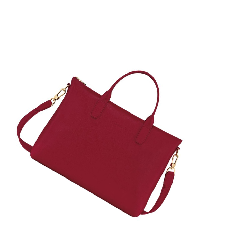 Női Longchamp Le Foulonné S Aktatáska Piros | HU-WYT9681