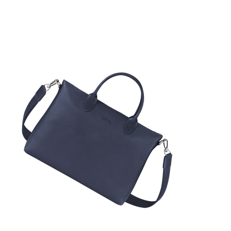 Női Longchamp Le Foulonné S Aktatáska Sötétkék | HU-WBE8520