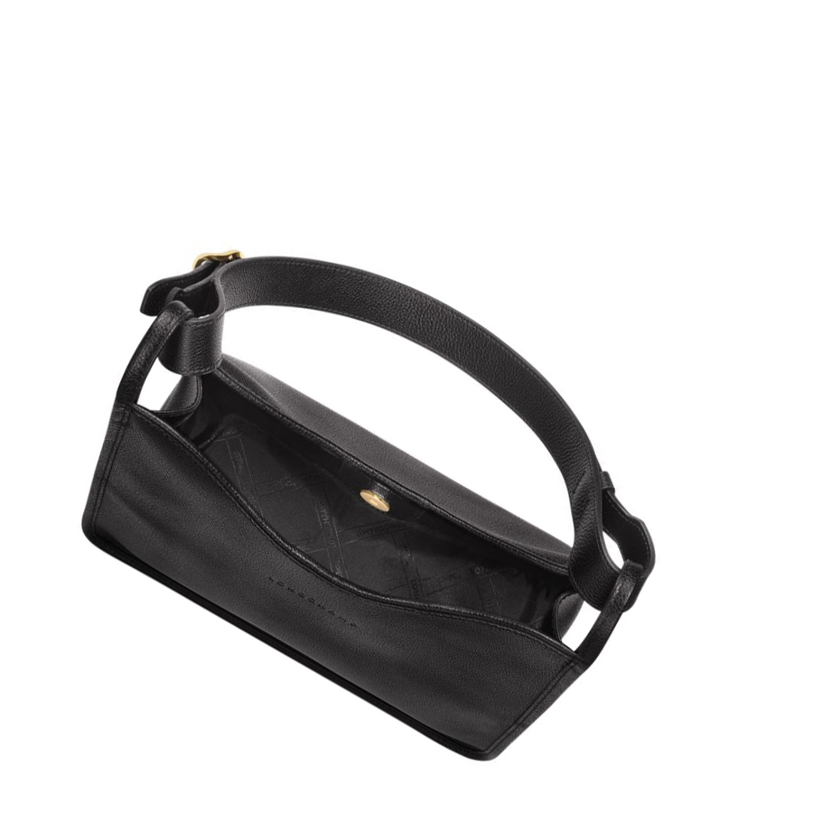 Női Longchamp Le Foulonné Válltáskák Fekete | HU-EGH5149