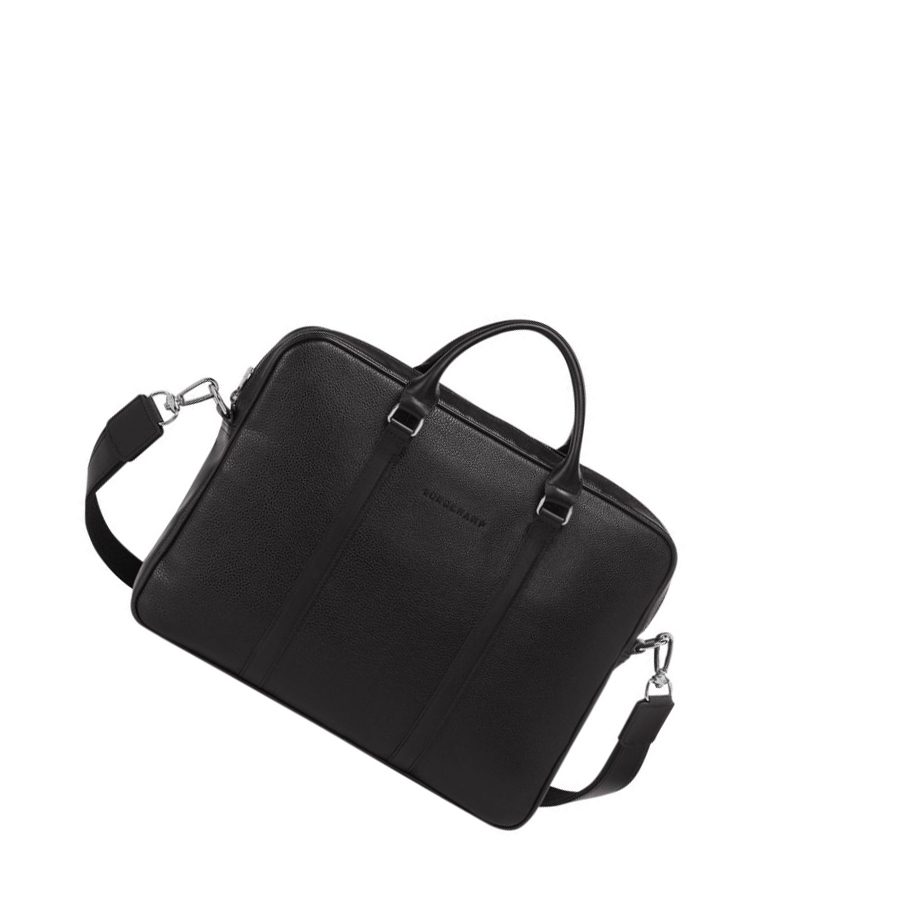 Női Longchamp Le Foulonné XS Aktatáska Fekete | HU-NIR6142