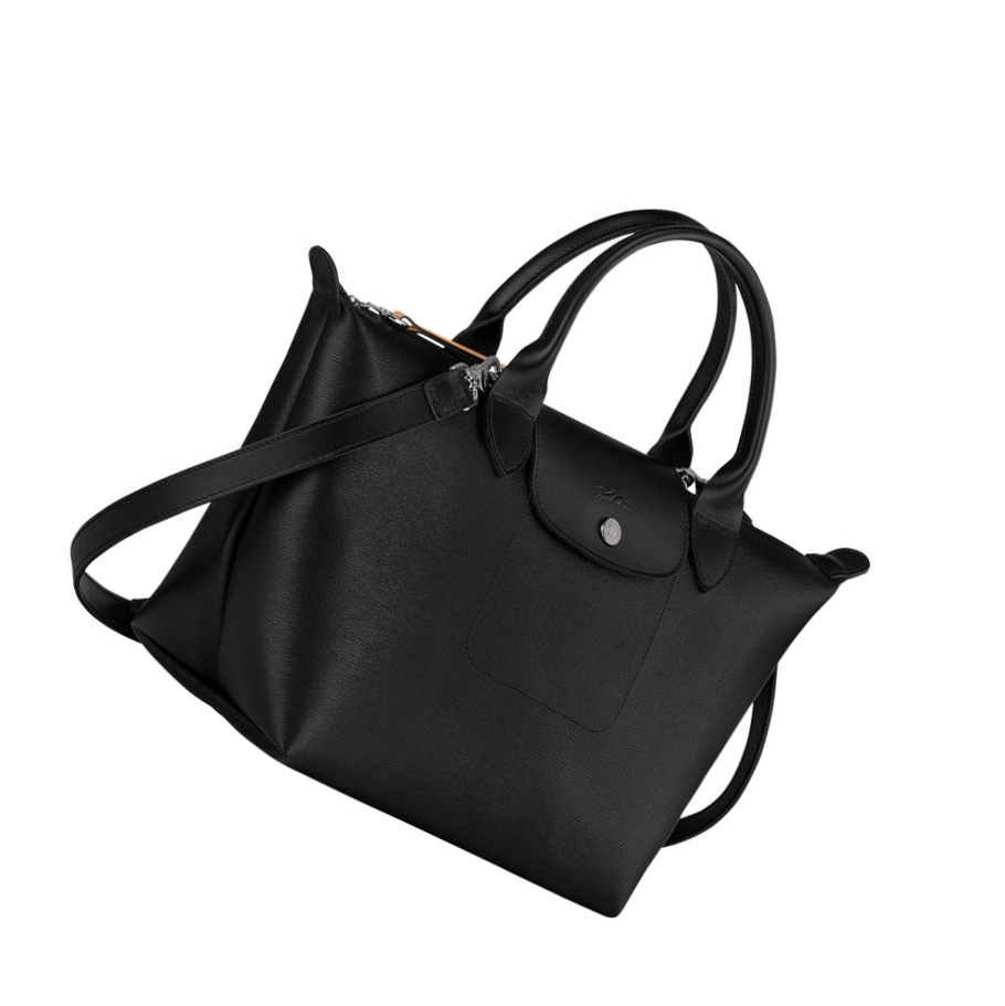 Női Longchamp Le Pliage City S Kézitáska Fekete | HU-CLP2604