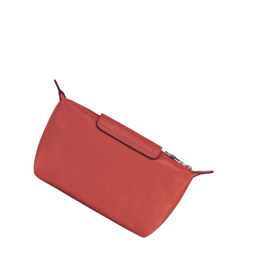 Női Longchamp Le Pliage Cuir Pouches Piros | HU-RPS8401