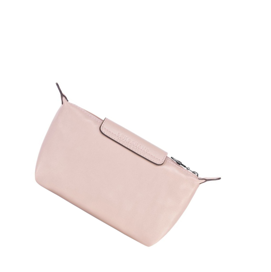 Női Longchamp Le Pliage Cuir Pouches Rózsaszín | HU-NIH4361