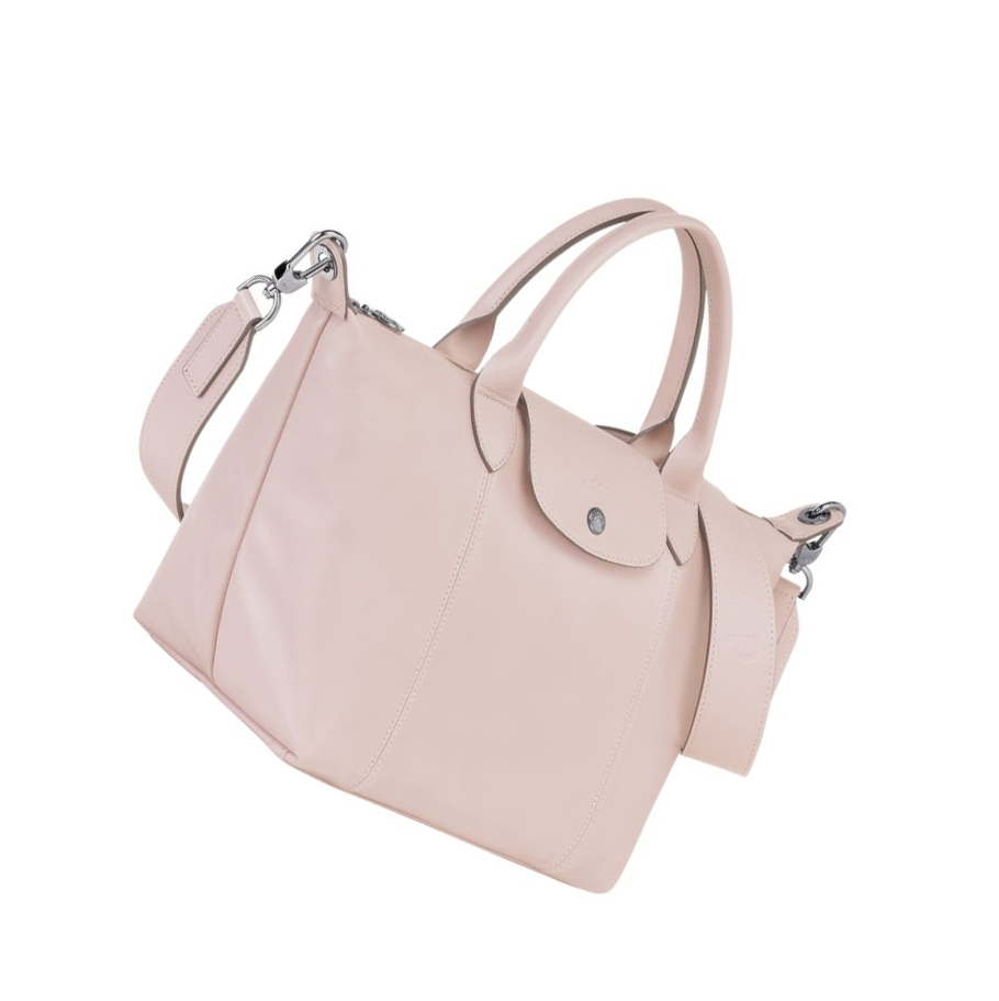 Női Longchamp Le Pliage Cuir S Kézitáska Rózsaszín | HU-TIQ4238