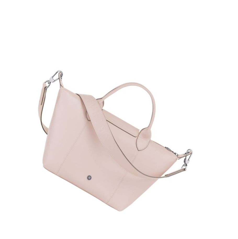 Női Longchamp Le Pliage Cuir S Kézitáska Rózsaszín | HU-TIQ4238