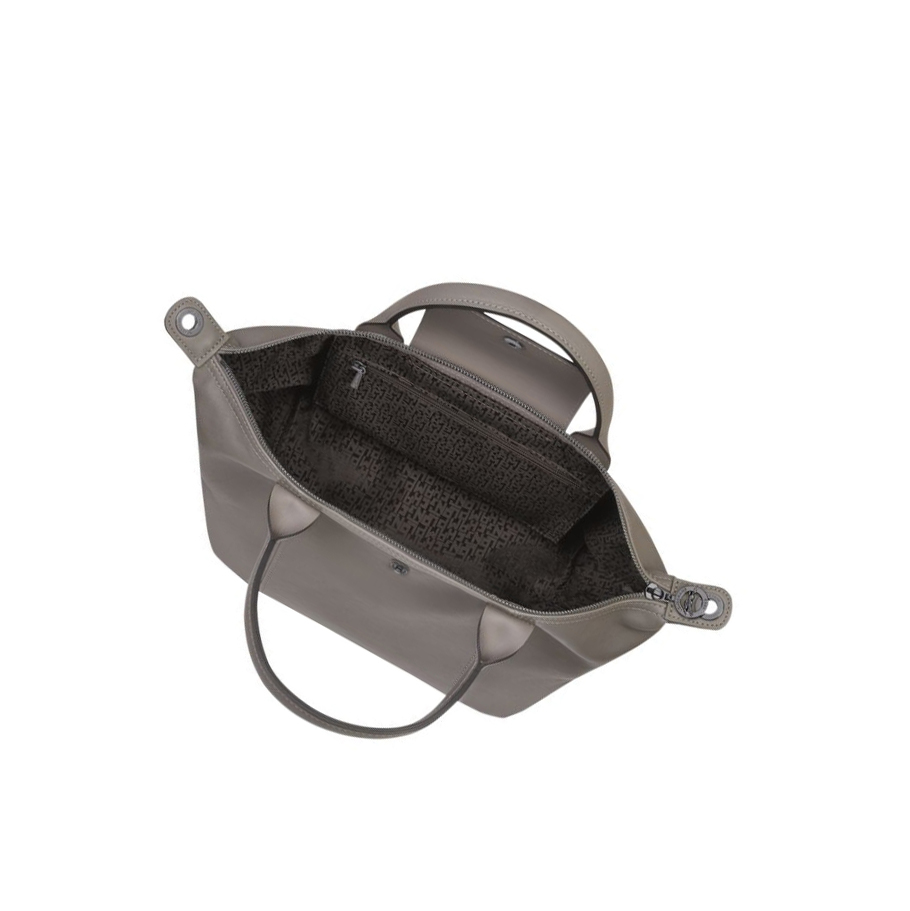 Női Longchamp Le Pliage Cuir S Kézitáska Szürke | HU-TYA1256