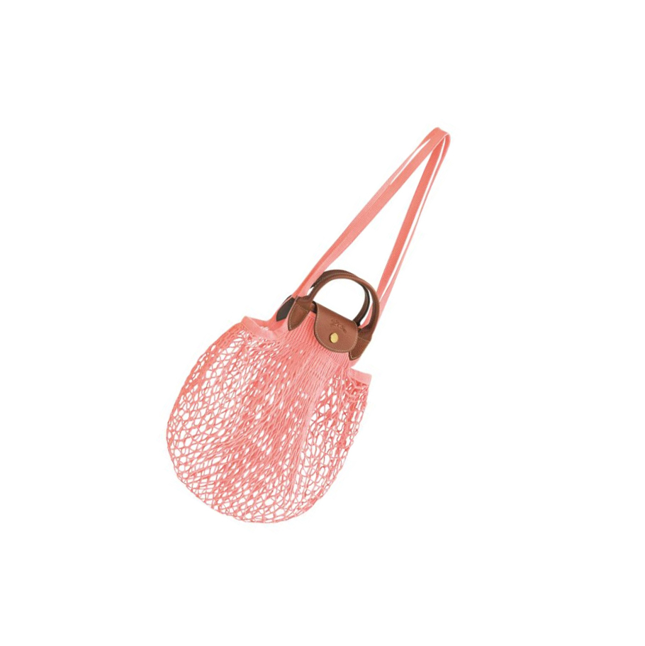 Női Longchamp Le Pliage Filet Válltáskák Rózsaszín | HU-AWE8715