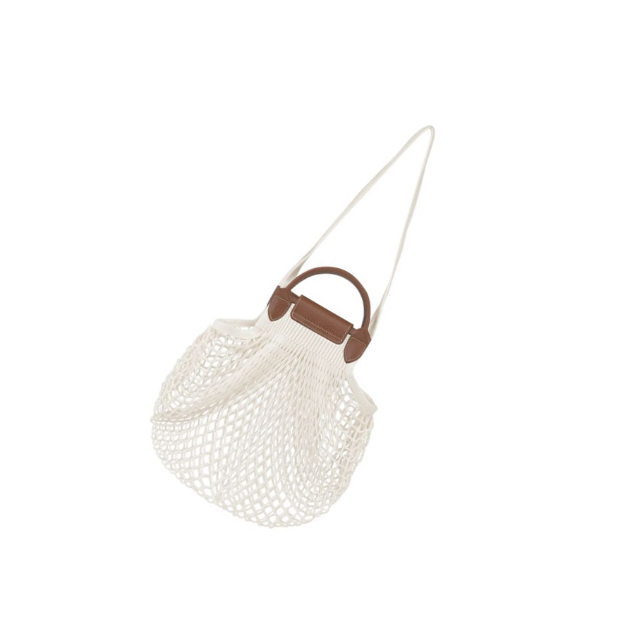 Női Longchamp Le Pliage Filet Válltáskák Bézs | HU-JHK6827