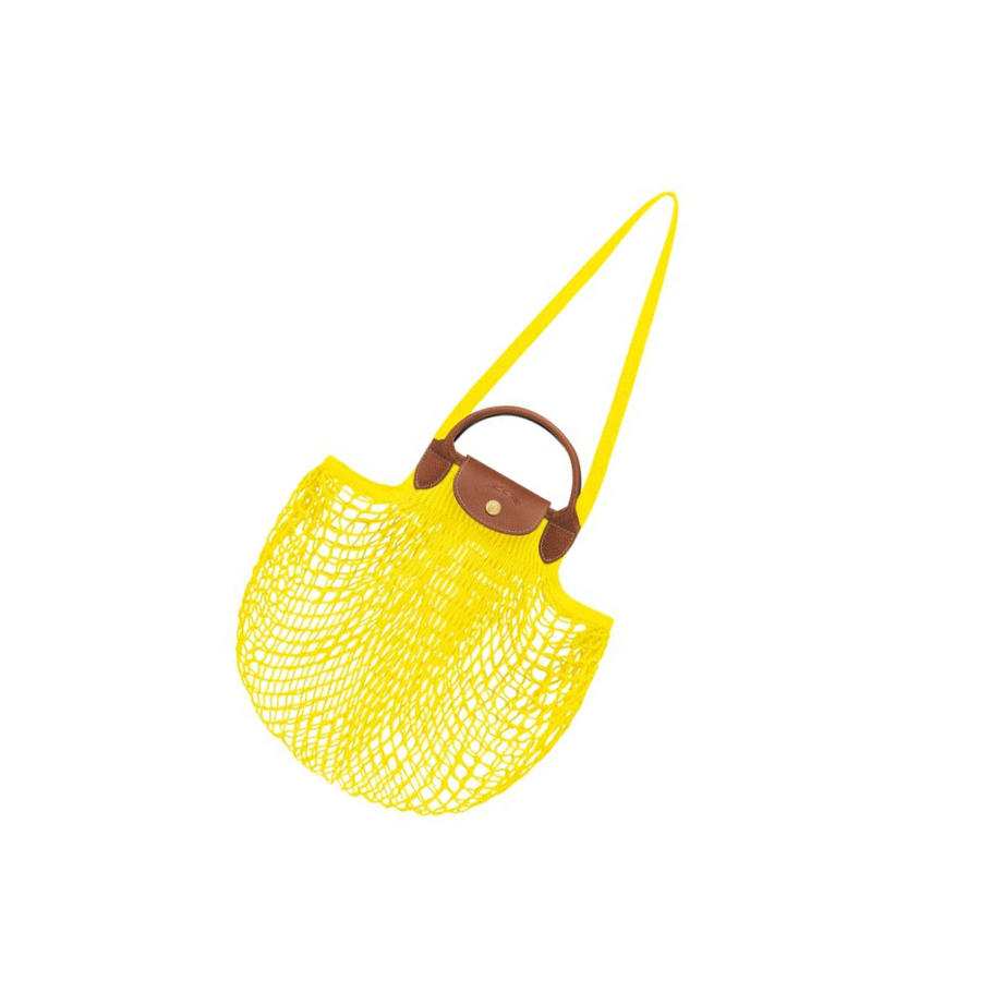 Női Longchamp Le Pliage Filet Válltáskák Sárga | HU-RVC5402