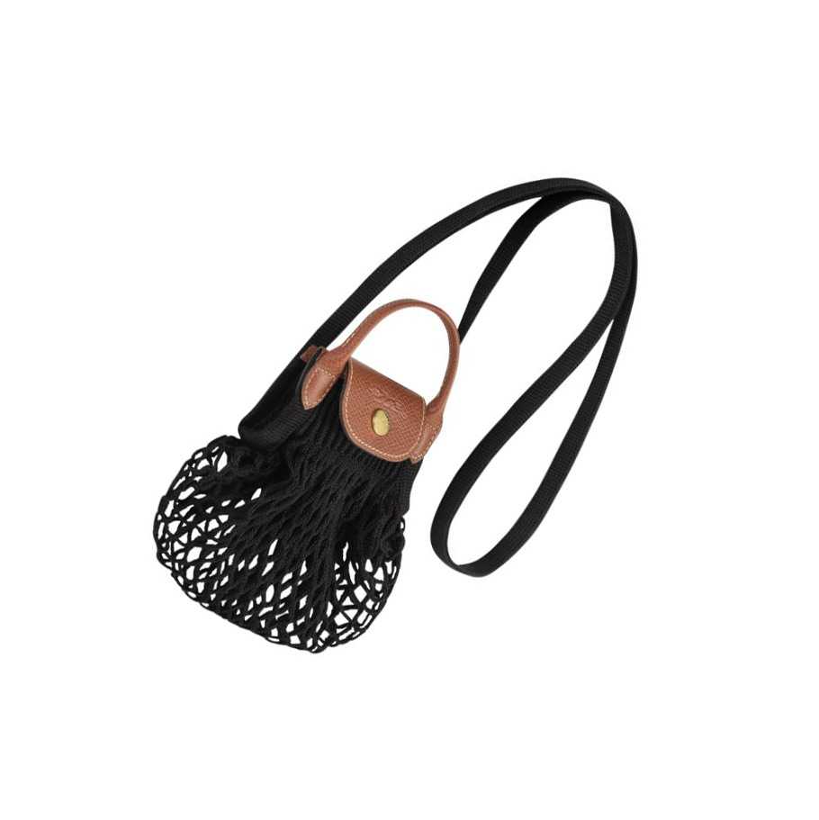 Női Longchamp Le Pliage Filet XS Crossbody Táska Fekete | HU-KLV8630