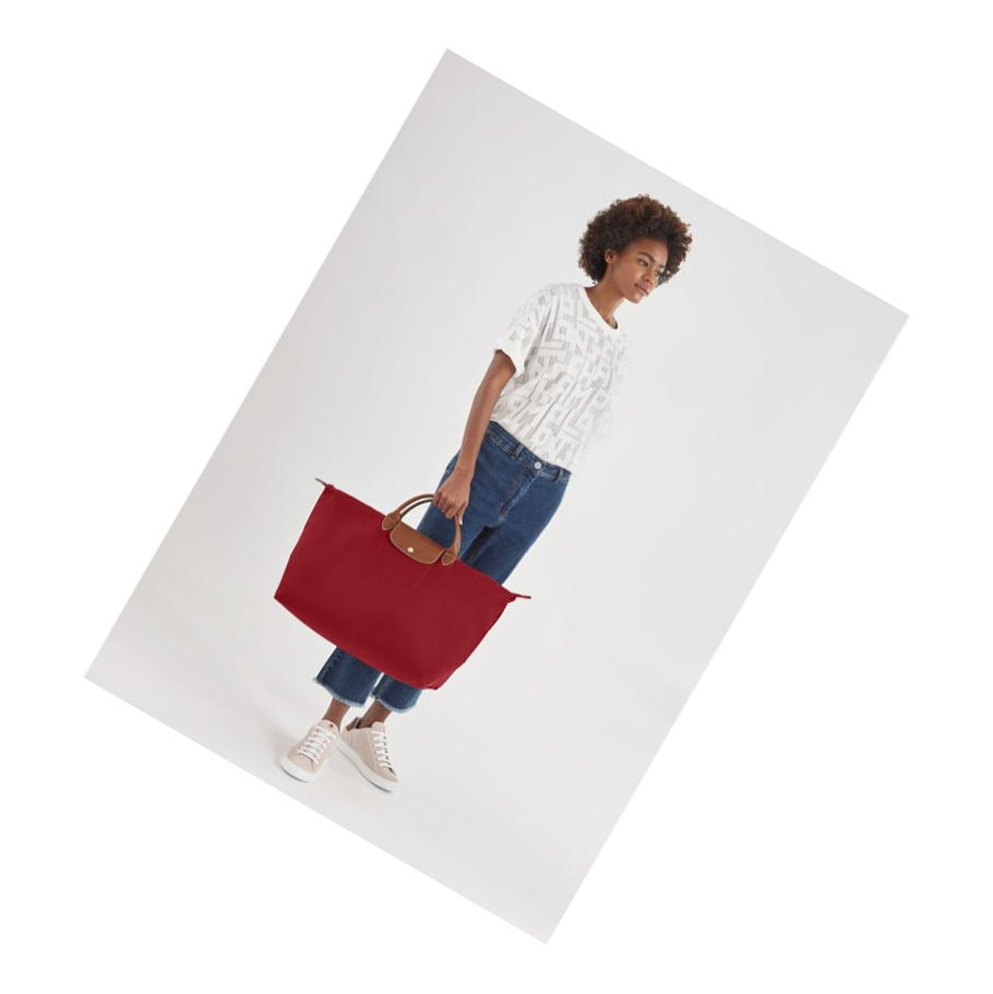 Női Longchamp Le Pliage L Utazótáskák Piros | HU-WGE3146
