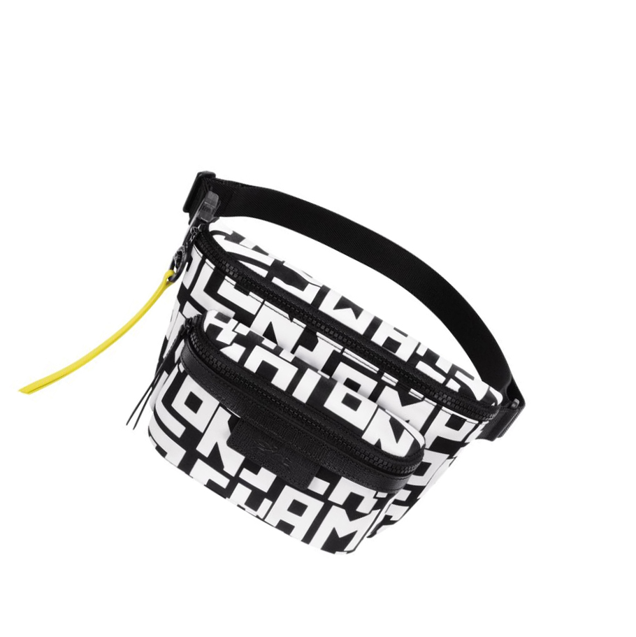 Női Longchamp Le Pliage Lgp M Övtáska Fekete Fehér | HU-WIT8751