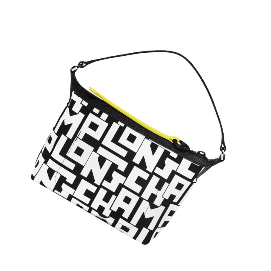 Női Longchamp Le Pliage Lgp Pouches Fekete Fehér | HU-QPE3594