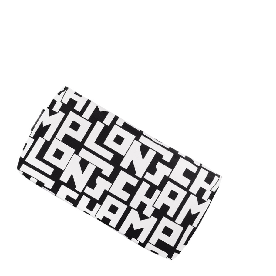 Női Longchamp Le Pliage Lgp Pouches Fekete Fehér | HU-QST6023