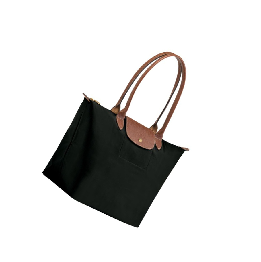 Női Longchamp Le Pliage Original L Válltáskák Fekete | HU-CVS1726
