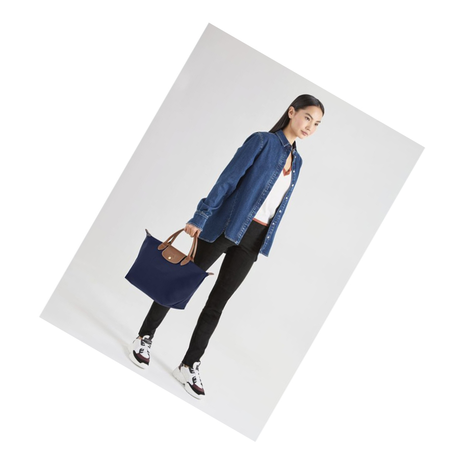 Női Longchamp Le Pliage Original M Kézitáska Sötétkék | HU-CHX5640
