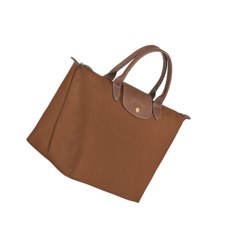 Női Longchamp Le Pliage Original M Kézitáska Barna | HU-RUL2854