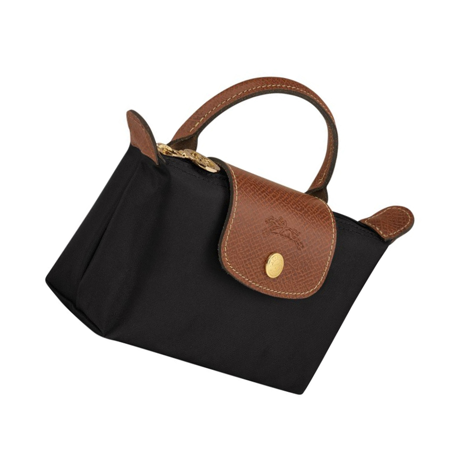 Női Longchamp Le Pliage Original Pouches Fekete | HU-CZT1963