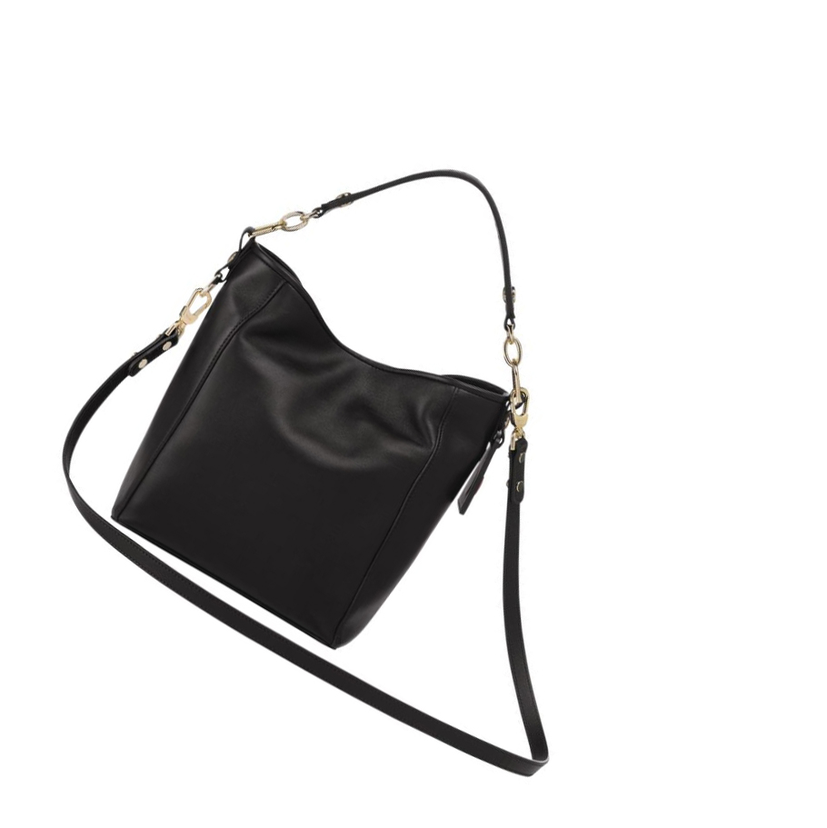 Női Longchamp Mademoiselle S Válltáskák Fekete | HU-XPF6317