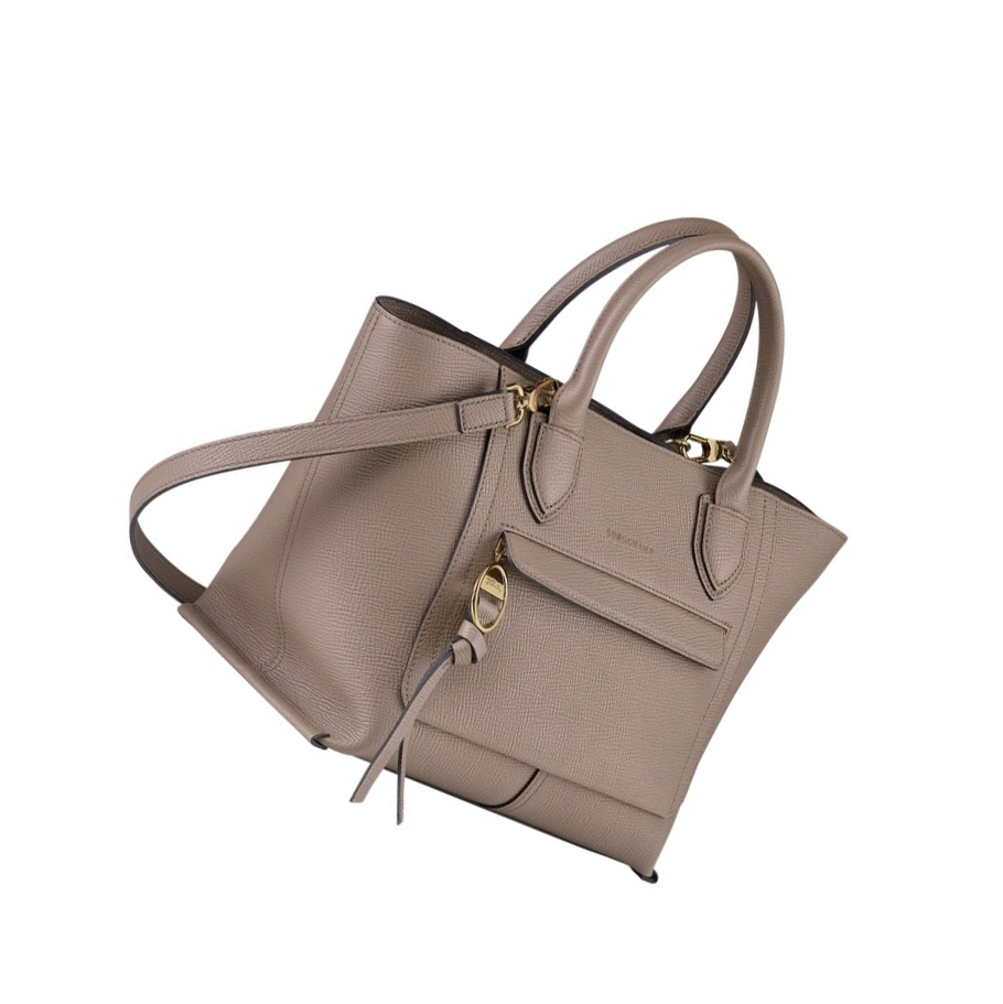 Női Longchamp Mailbox M Kézitáska Barna | HU-WZC5396