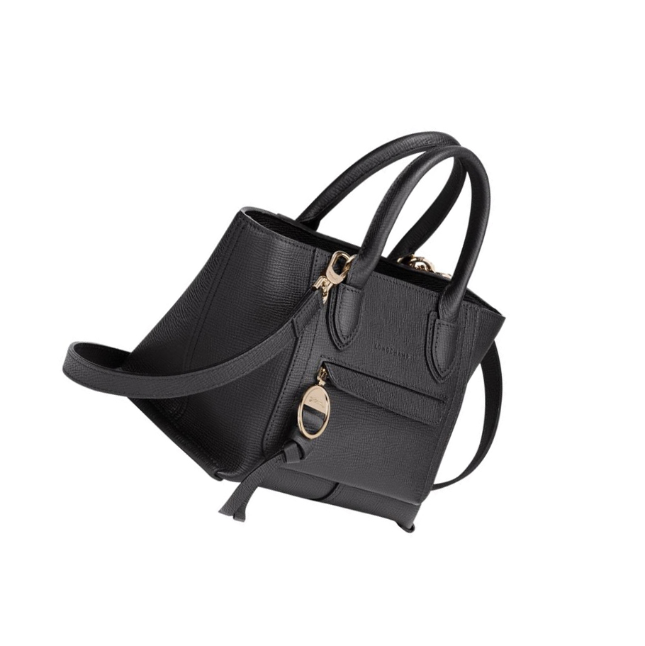 Női Longchamp Mailbox S Kézitáska Fekete | HU-YQS9524